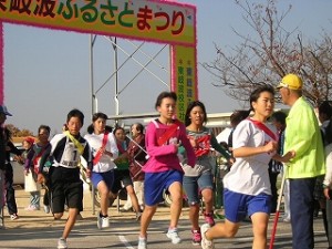 交通安全指導（ふるさとまつり駅伝）